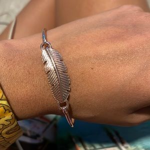 Rose gold leaf bracelet #24